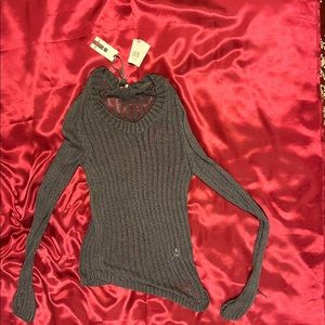 Charcoal Net Sweater Medium